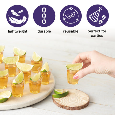 MATANA cata vino y whisky con brillo-oro, vasos chupito reutilizables