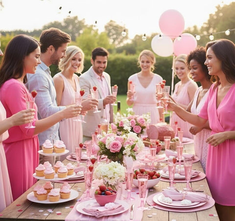 Copa MATANA rosa para fiestas Barbie, ideal para momentos memorables.