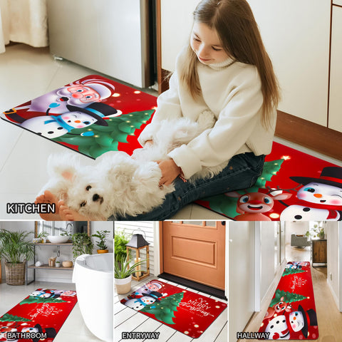MATBAR conjunto de tres alfombras mejora la decoración navideña de la cocina.