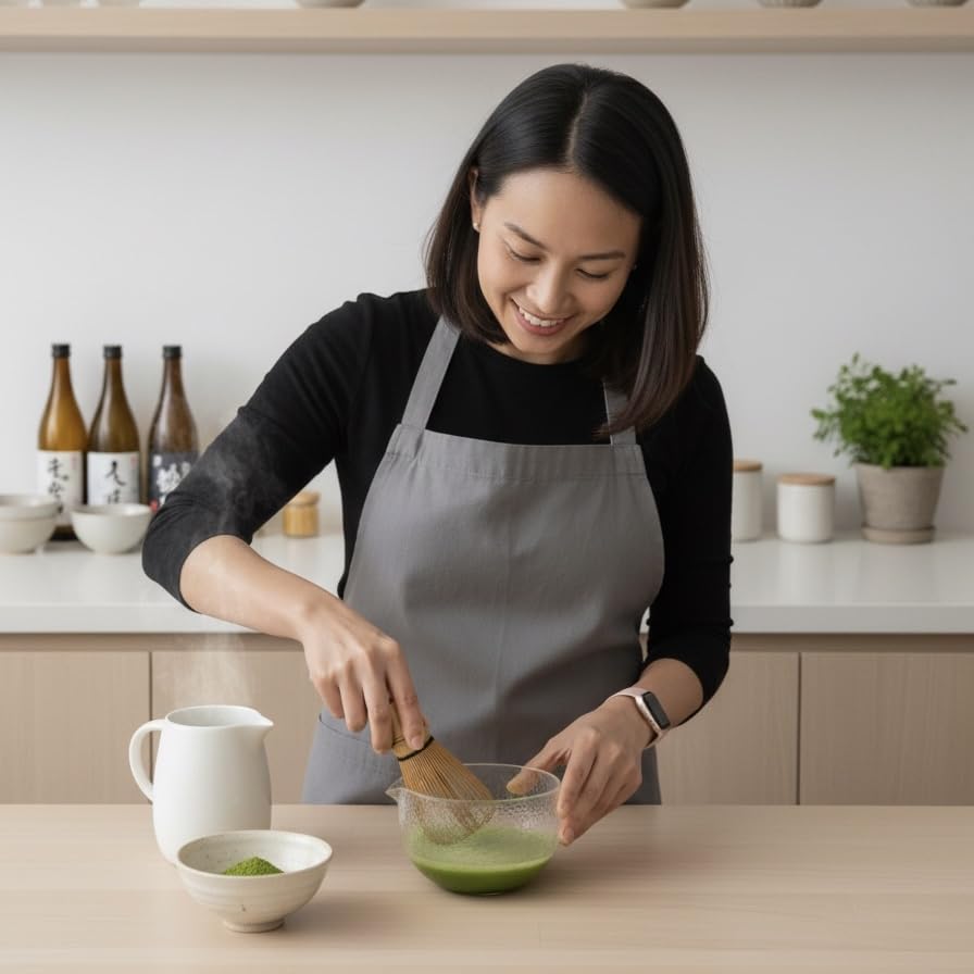 Matcha Maku cuenco con diseño japonés hecho a mano para una experiencia ceremonial.
