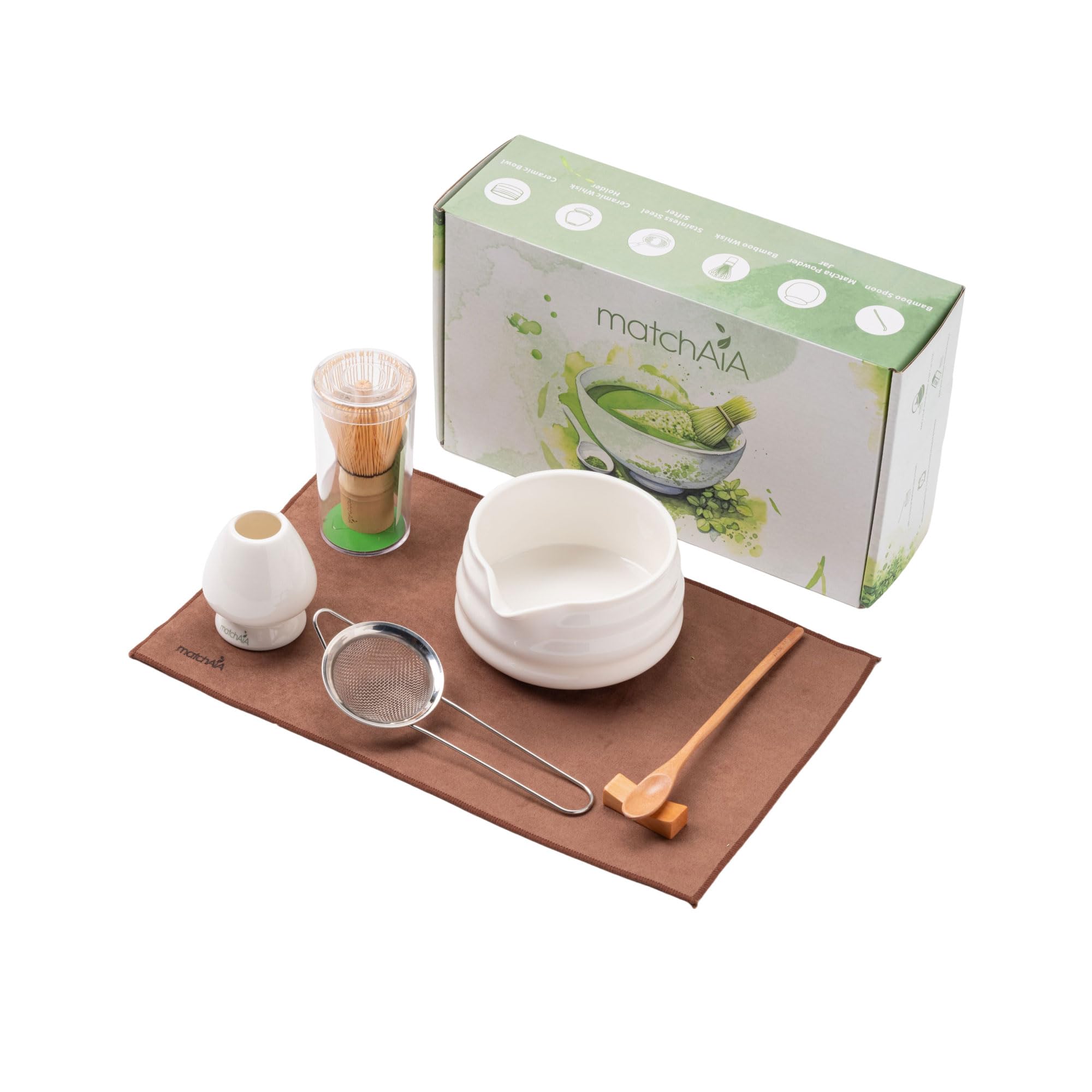 MatchAiA set de matcha con tazón cerámico para una experiencia auténtica