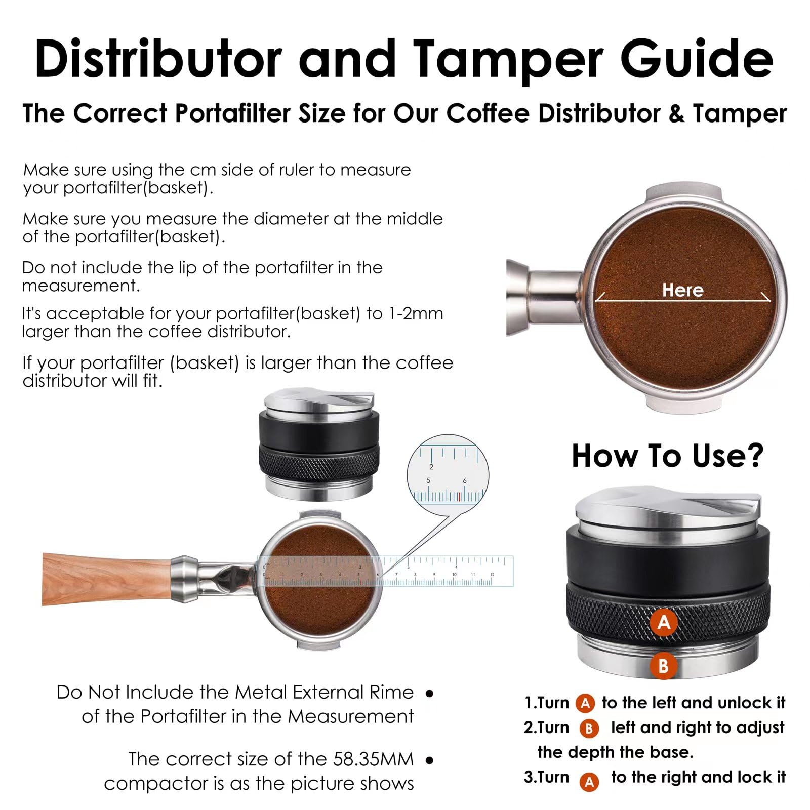 MATOW base tamper plano 58mm para un tamping estable