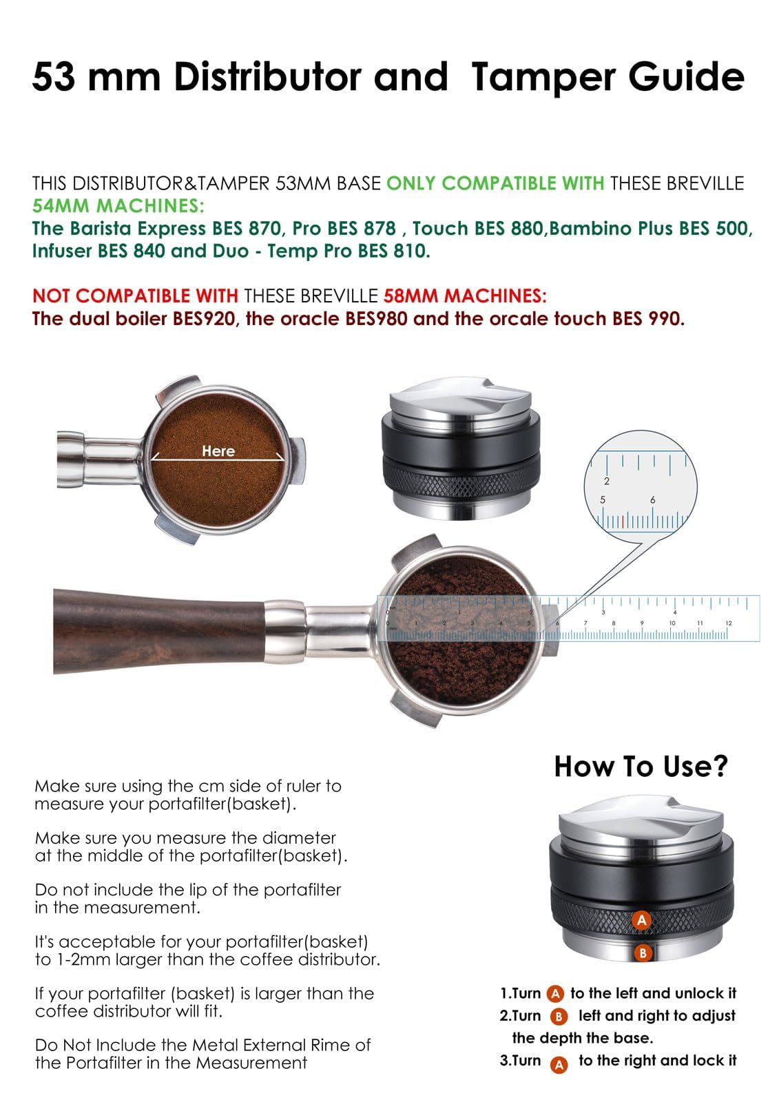 MATOW compatibilidad Breville 54mm portafiltro