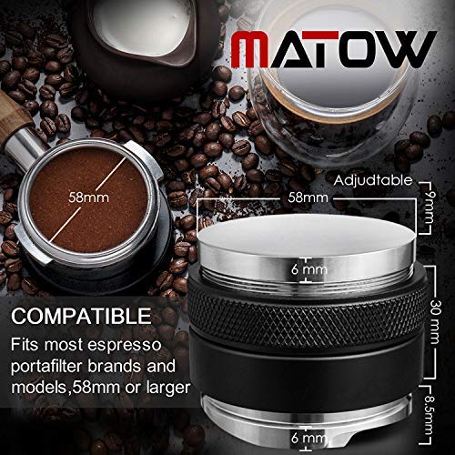 MATOW tamper ergonómico 58mm con agarre cómodo