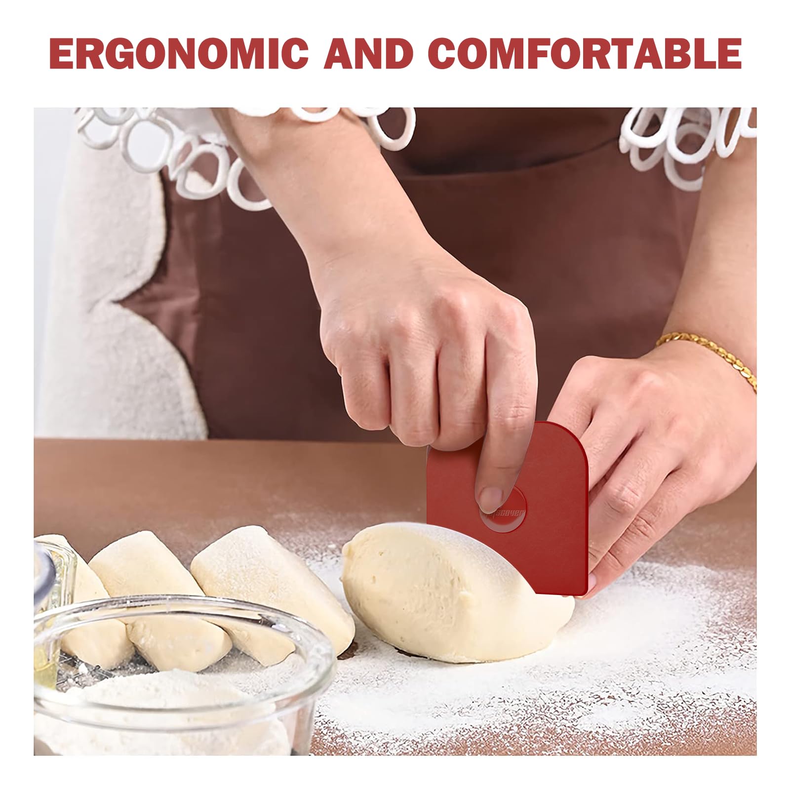 Diseño versátil de Matscover para cortar masa o retirar residuos en cocina