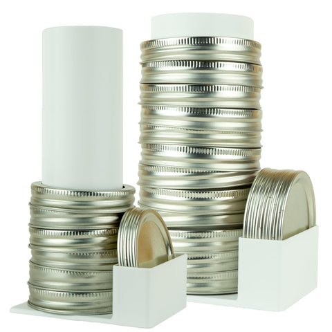 Matterform organizador de tapas para boca regular y ancha, apilado vertical para ahorrar espacio.