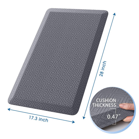 Mattitude alfombrilla cocina resistente al agua gris para derrames fáciles