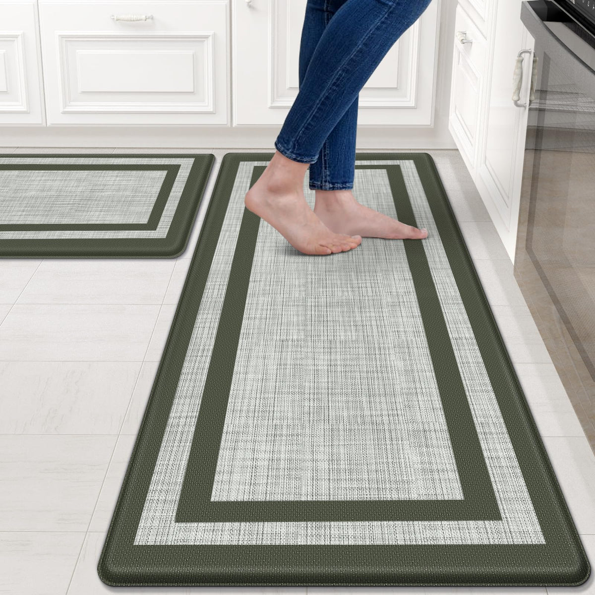 Mattitude: alfombrilla de cocina verde para uso diario y comodidad en la cocina