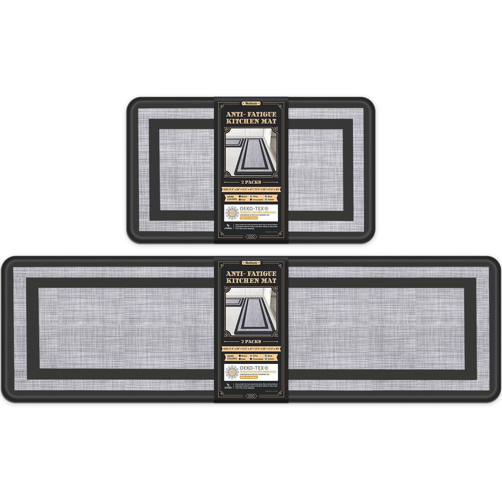 Mattitude almohadillas de cocina, juego de 2, confort para cocinar durante largas tareas.