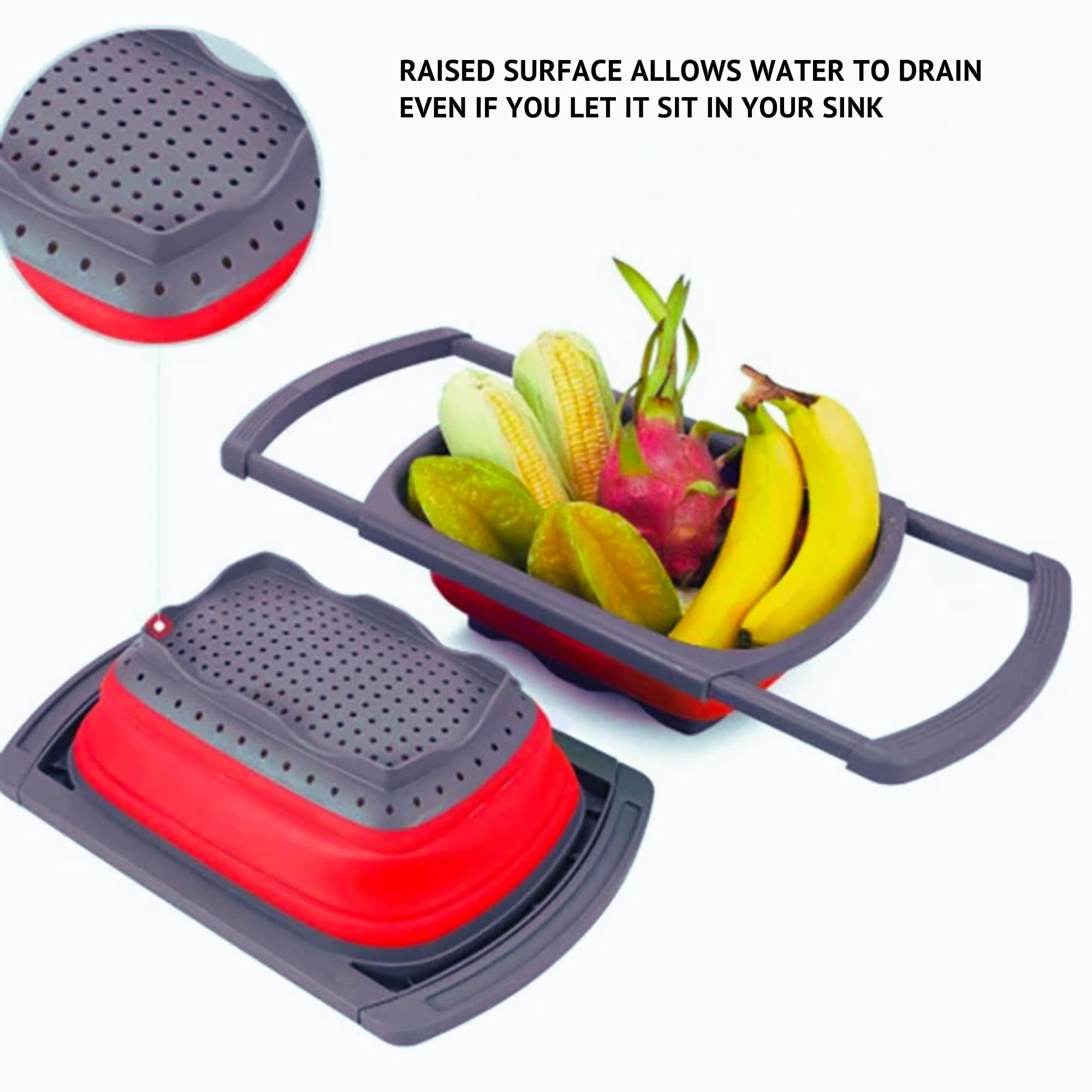 MAUCA colador grande 6 Qt para escurrir pasta familiar