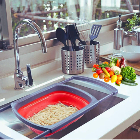 MAUCA colador plegable ideal para camping y cocinas pequeñas