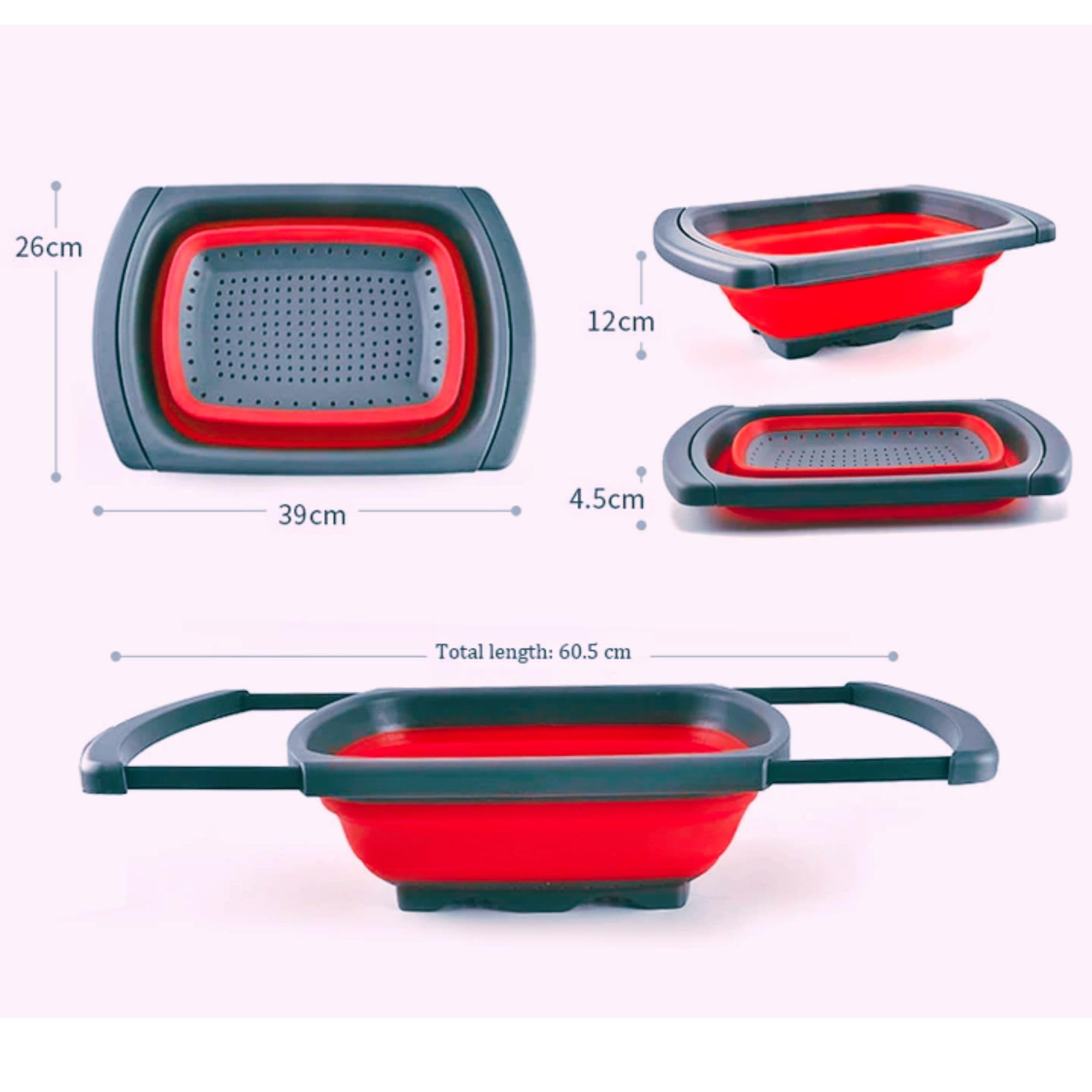 MAUCA colador plegable de silicona para verduras, resistente al calor