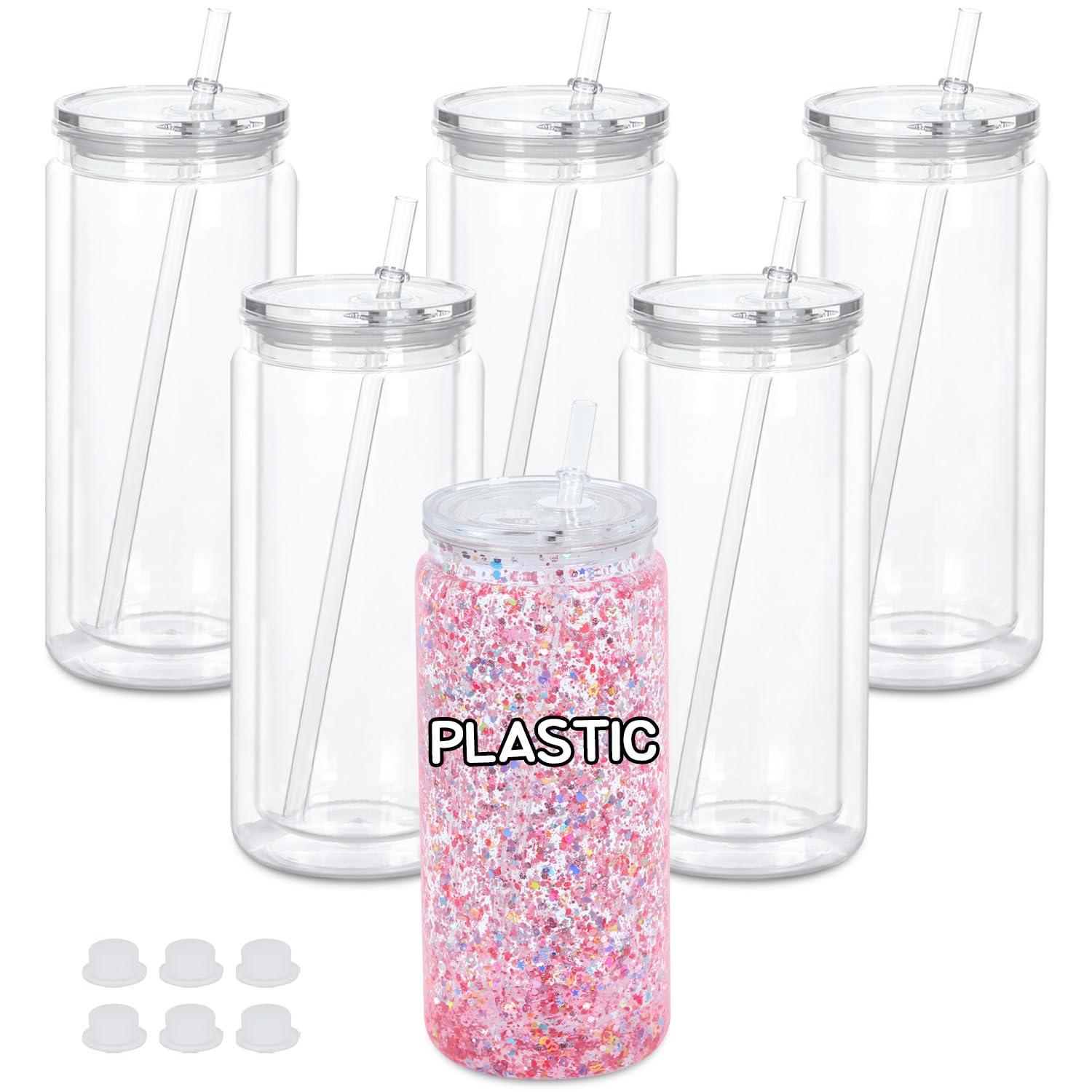 Vaso globo de nieve Maucircol 20oz, listo para fiestas y celebraciones.
