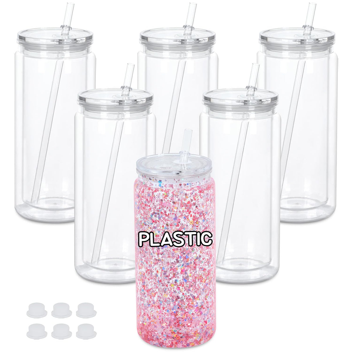 Vaso globo de nieve Maucircol 20oz, listo para fiestas y celebraciones.