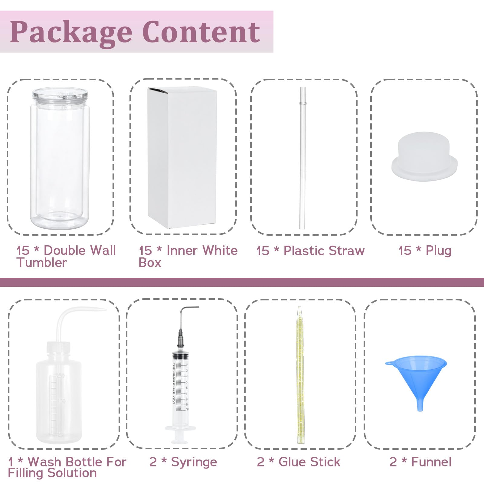 Maucircol kit-diy-nieve-tumbler, conjunto completo para personalizar tus vasos.