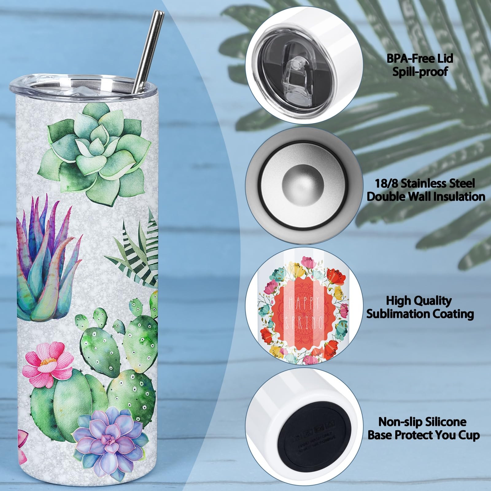 Empaque individual para cada tumbler Maucircol 20 oz, regalo listo.