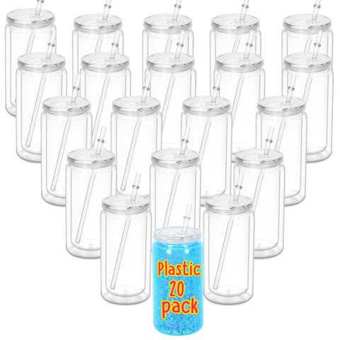 Vaso globo de nieve Maucircol 16oz para proyectos creativos con brillo.