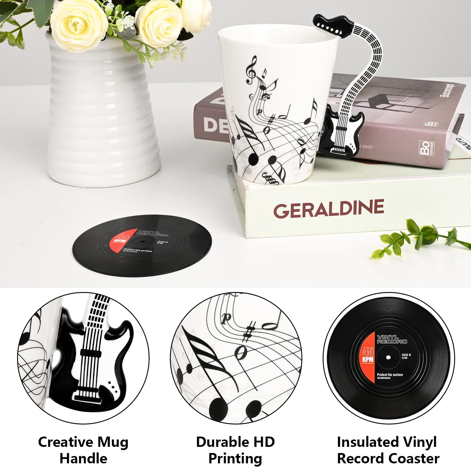 Taza apta para microondas y lavavajillas Maustic.
