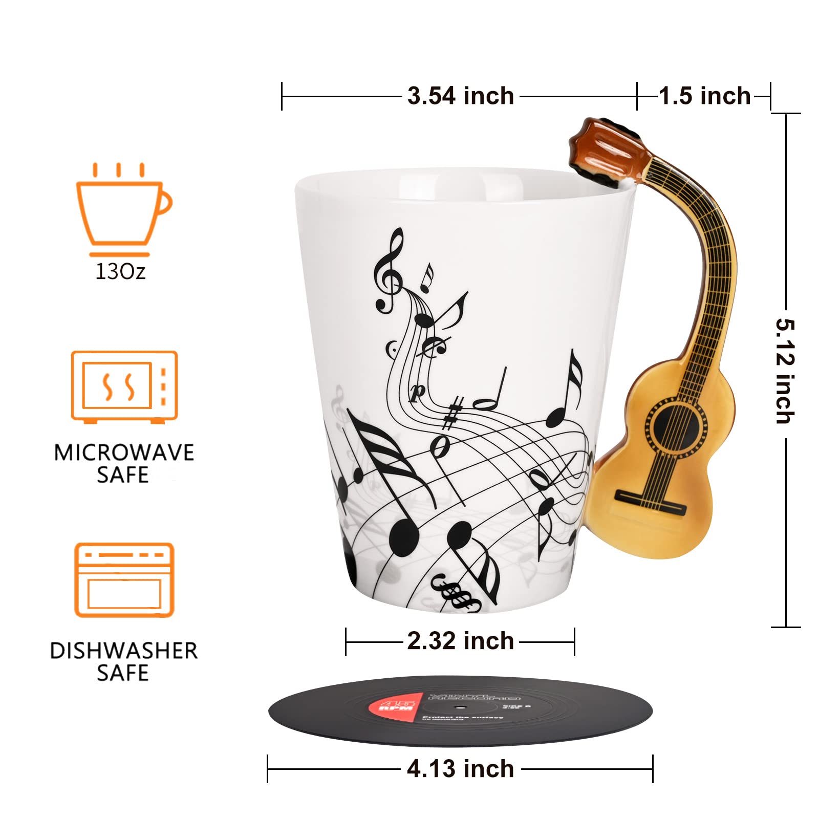 Taza duradera Maustic: apta para lavavajillas y microondas.