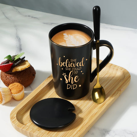 Maustic Taza con mango en forma C, comodidad al sostener.