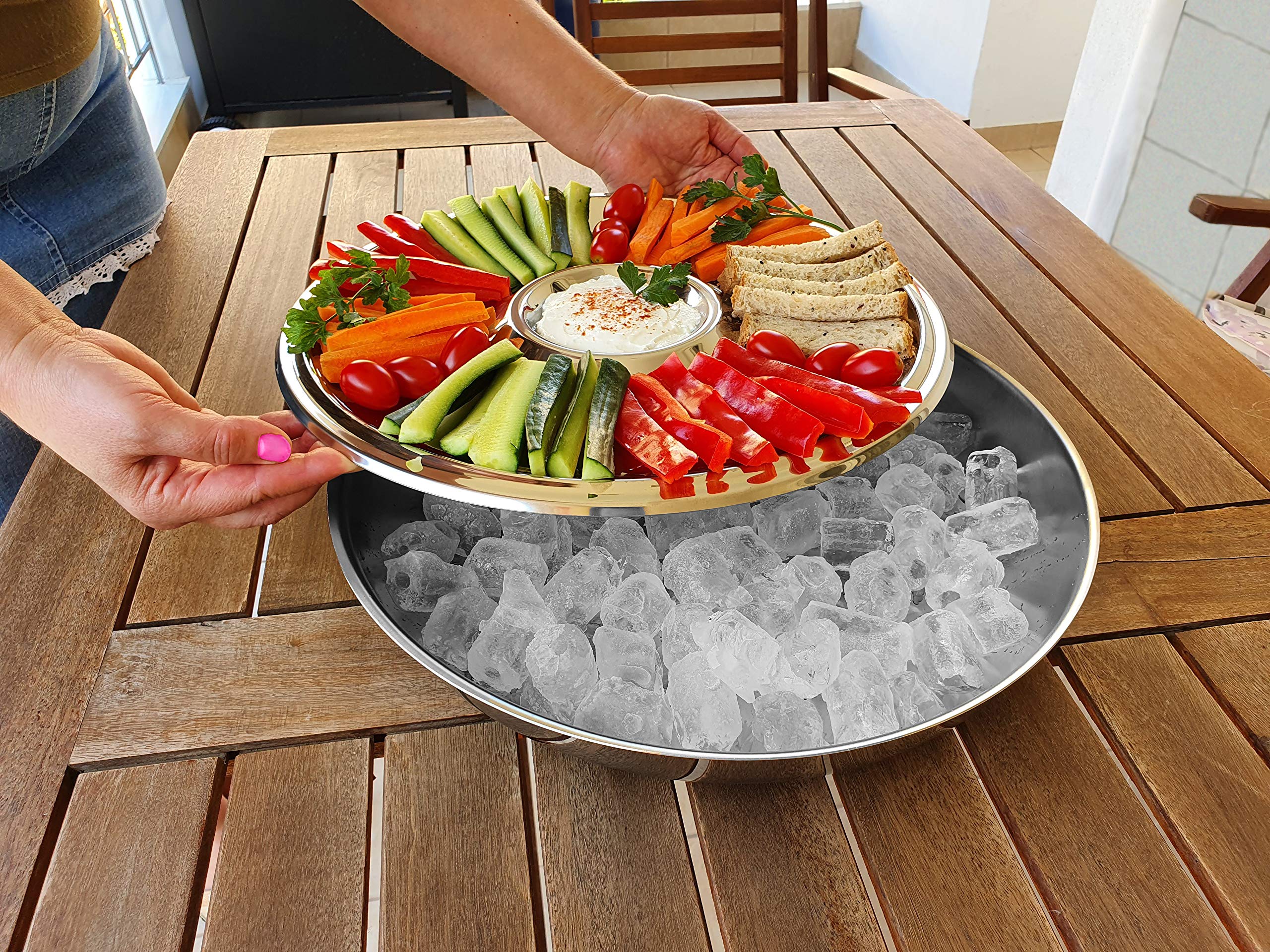 Maverick Unity bowl crawfish con hielo, servicio impresionante para reuniones.
