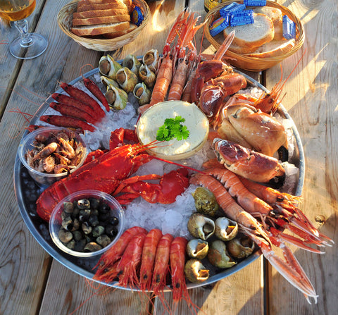 Maverick Unity plato verduras con hielo, presentación fresca para mesa.