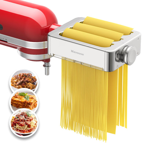 Mavouse accesorio de pasta 3 en 1 para KitchenAid, facilita masa fresca.
