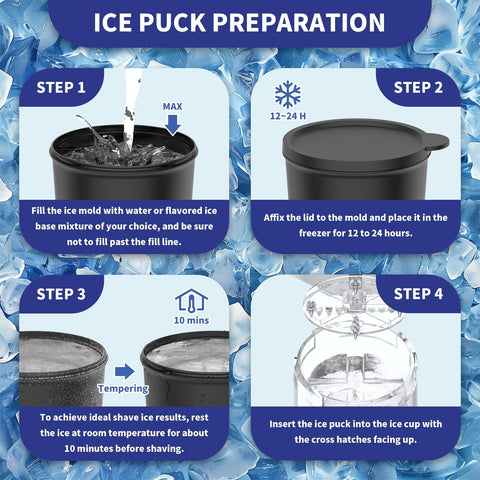 Mavouse cuchillas-gruesa-fina: texturas diferentes en hielo para bebidas.