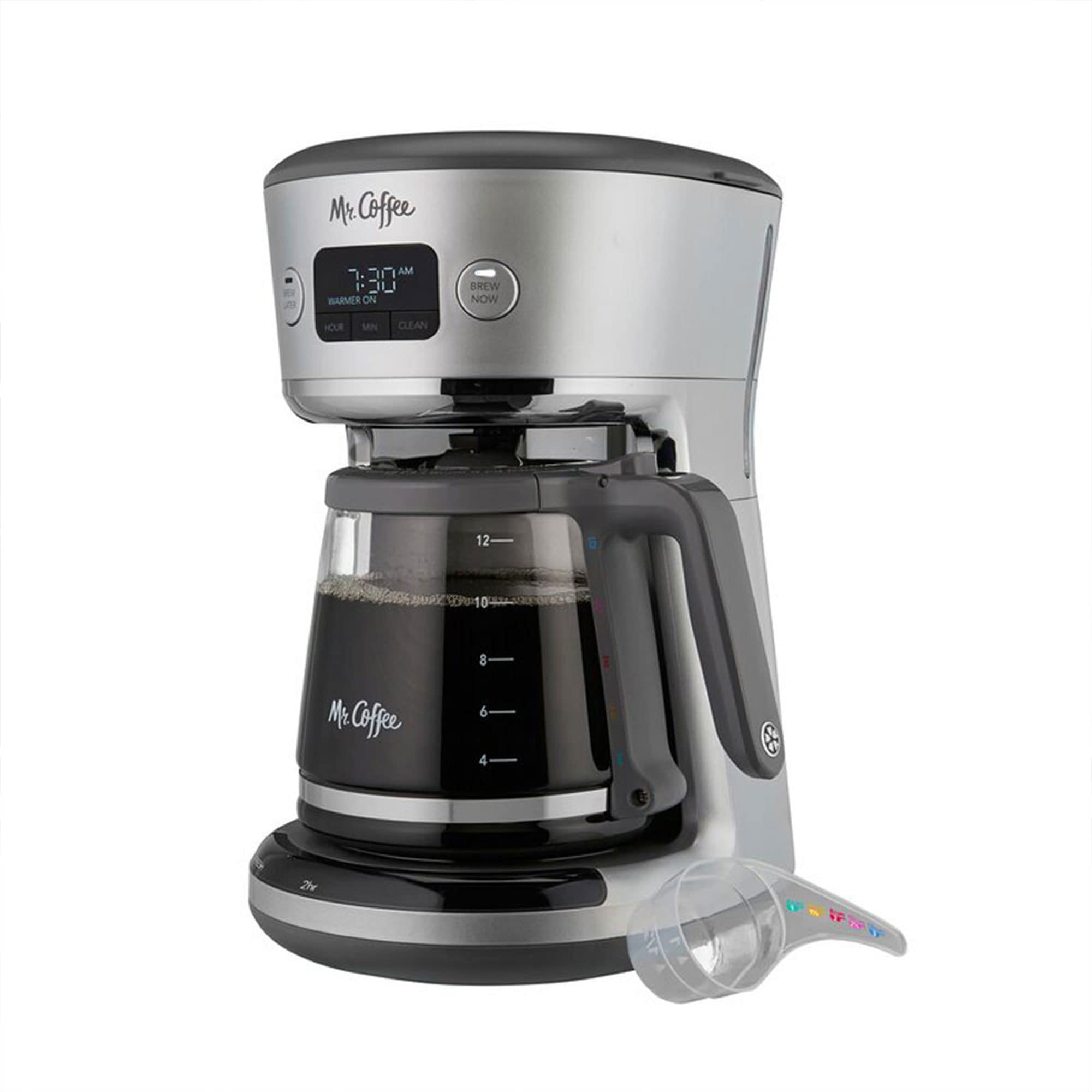 Maxam Mr. Coffee con reservorio de agua claro, facilita medir la cantidad adecuada.