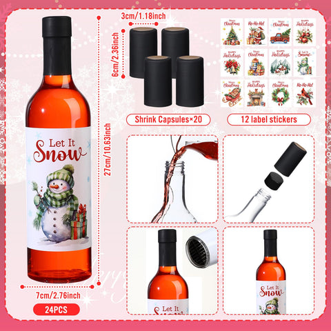 Etiquetas navideñas Maxcheck para personalizar botellas