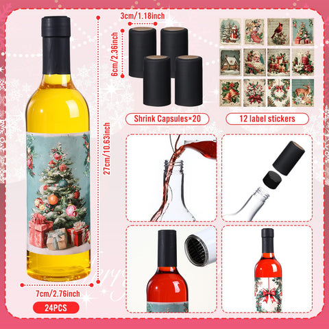 Etiqueta navideña Maxcheck para decorar bebidas festivas