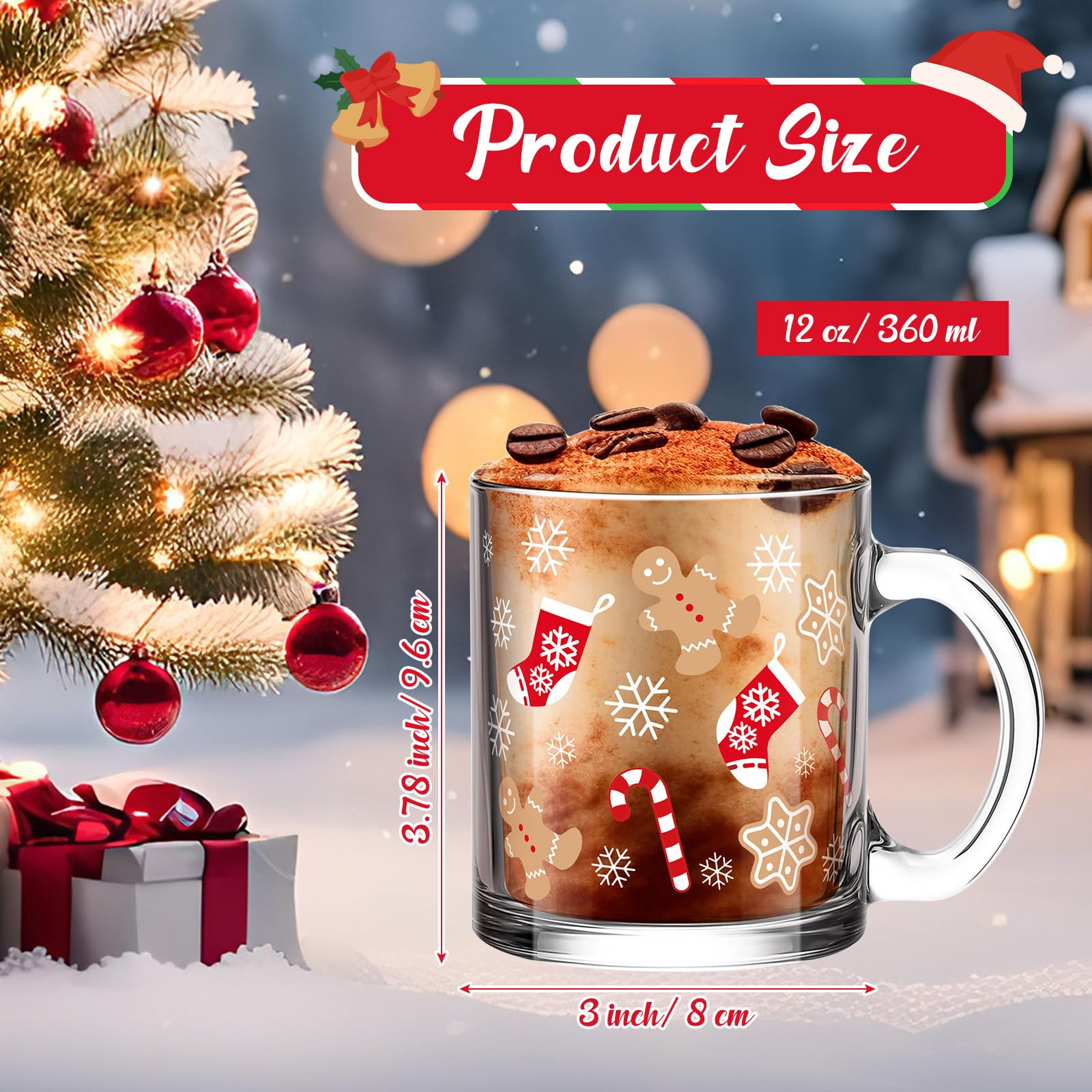 Maxcheck juego de 6 tazas navideñas, listas para regalos y celebraciones.