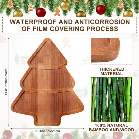 Maxcheck tablero charcutería en forma de árbol navideño para servir embutidos y snacks.