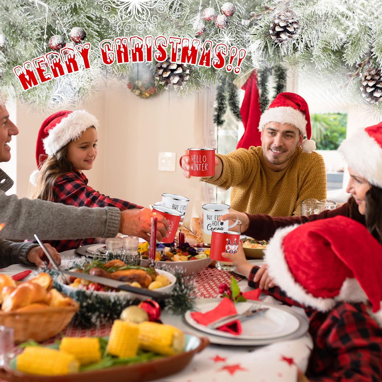 Maxcheck ideal para decoración en estantes o bandejas navideñas.