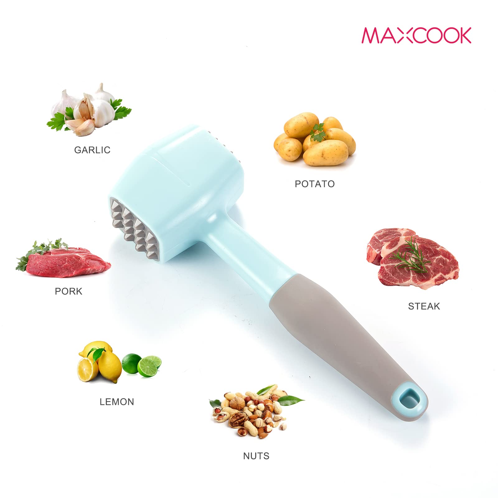 Agujas grandes MAXCOOK para romper fibras duras y mejorar la textura.