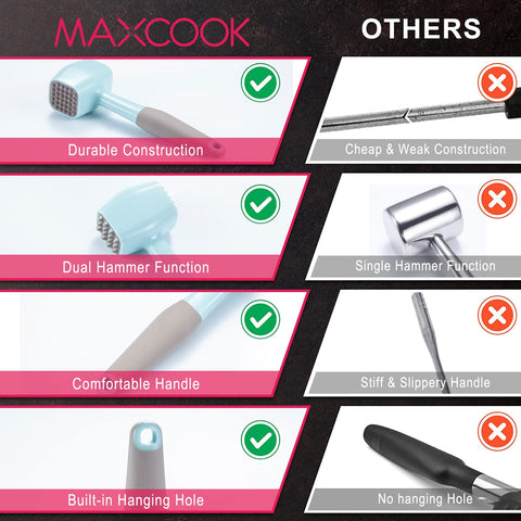 Agujas pequeñas MAXCOOK de dos tamaños para infusionar especias en la carne.