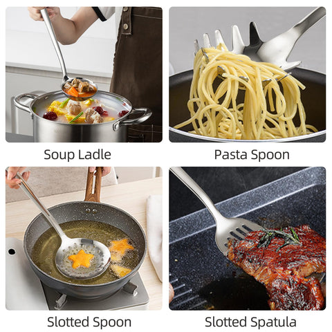 MAXCOOK espátula ranurada, voltea y escurre sin rayar las sartenes