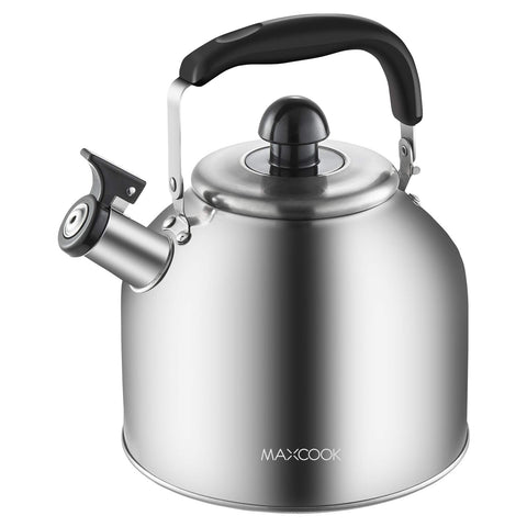 MAXCOOK tetera inoxidable 4L, acabado satinado, para hervir agua con durabilidad