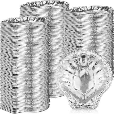 Maxdot concha de aluminio desechable de 3.7x3.5 pulgadas para servir aperitivos.