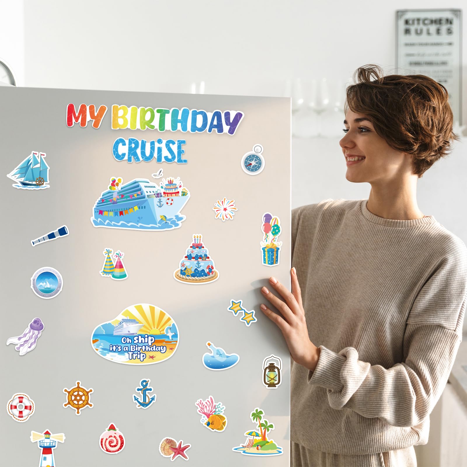 Imanes MAXDUCK de pastel de cumpleaños para decoración