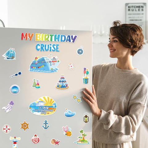 Imanes MAXDUCK de pastel de cumpleaños para decoración