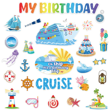 Imanes MAXDUCK para puerta con motivos de cumpleaños en crucero