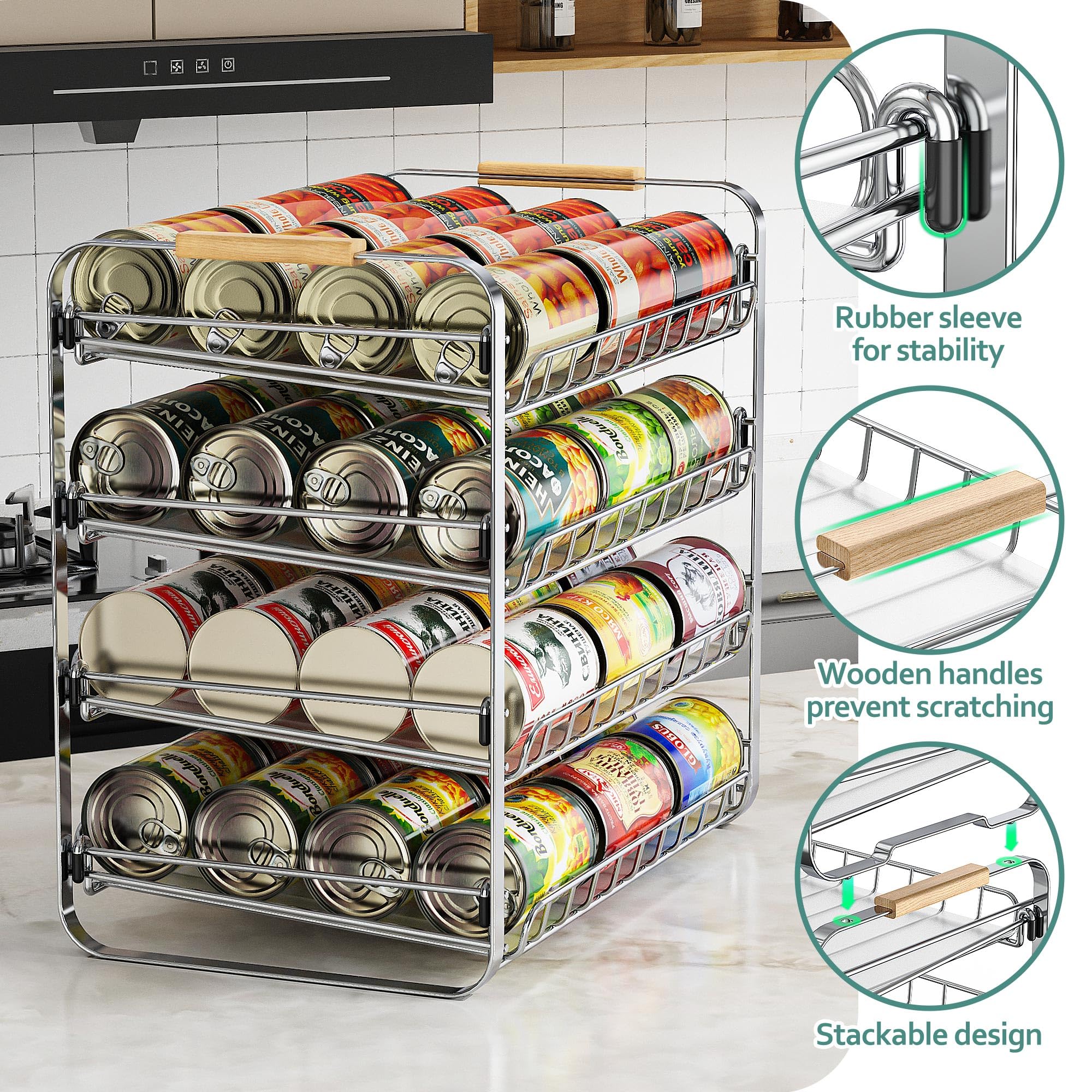Maxiffe almacenamiento de frutas y bebidas en estantería para cocina.