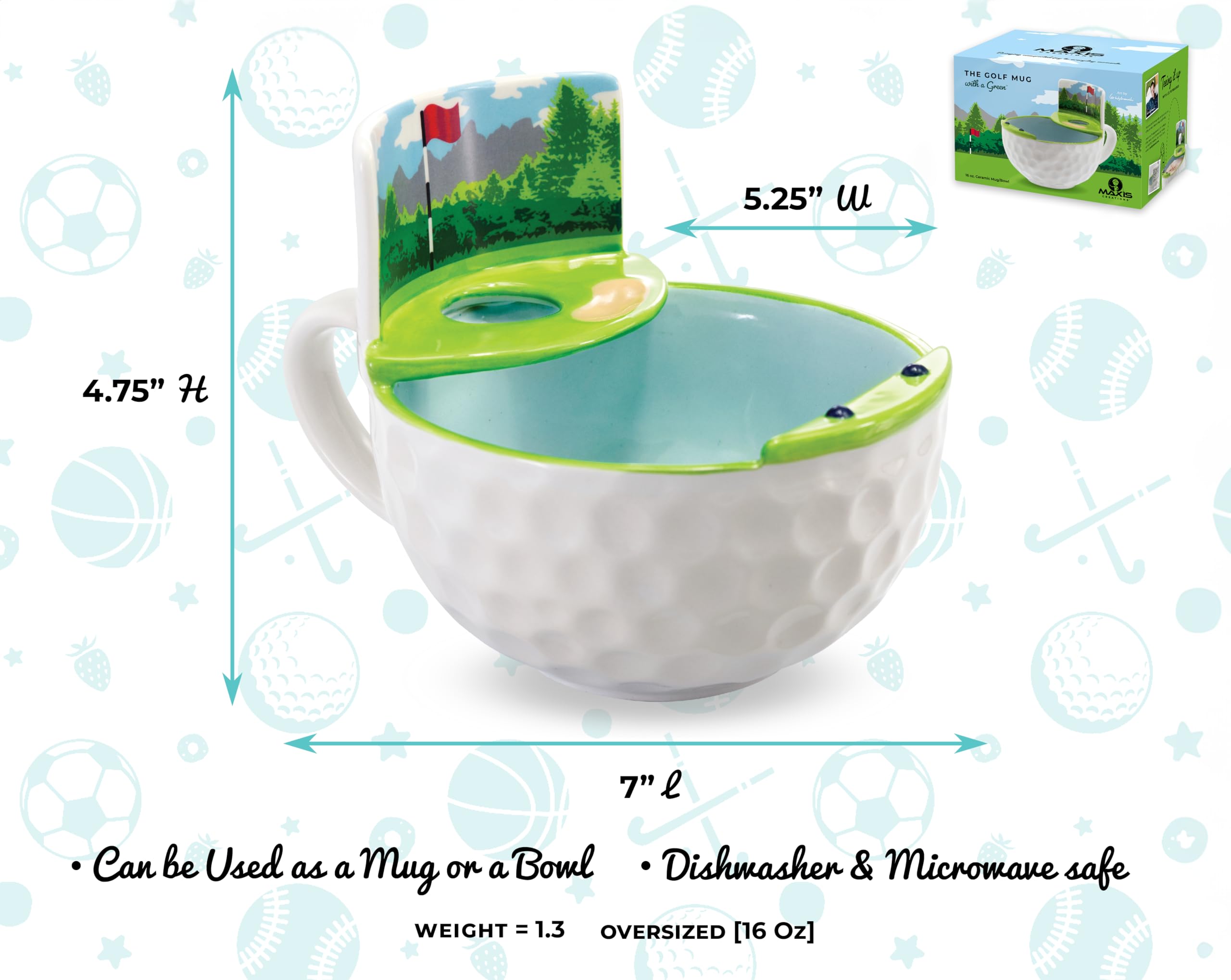 MAX'IS Creations taza golf, regalo divertido para golfistas