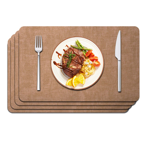 Manteles Maxpearl de imitación cuero, resistente al agua para comedor diario.