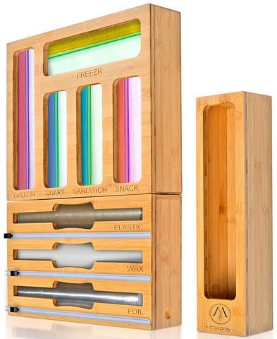 Maxpray 9 en 1: dispensador de envoltura con cortador para cocina ordenada