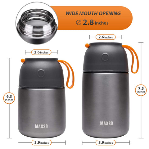 MAXSO 2 Pack Sopa Termo, bolsa de almuerzo compatible y portátil