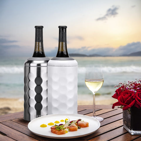 MAXSO enfriador de vino, doble pared aislante para frío prolongado