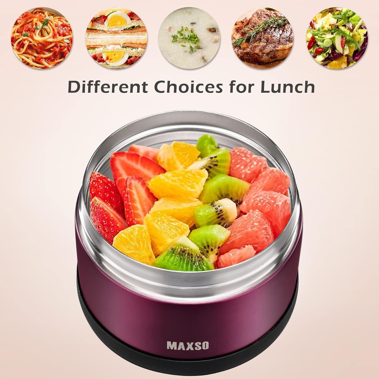 MAXSO jarro 24oz con aislamiento al vacío para mantener temperatura