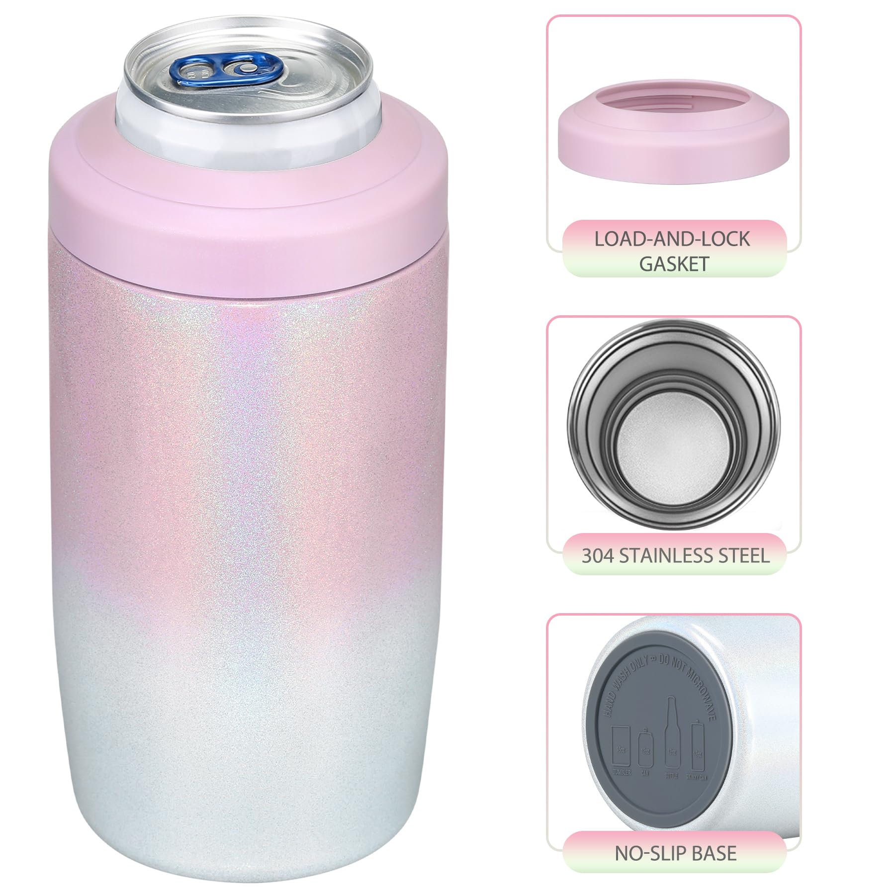 MAXSO Slim Can Cooler de acero inoxidable 304 garantiza durabilidad segura
